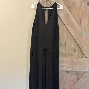Quince Black Sleeveless Jersey Jumpsuit – Size L